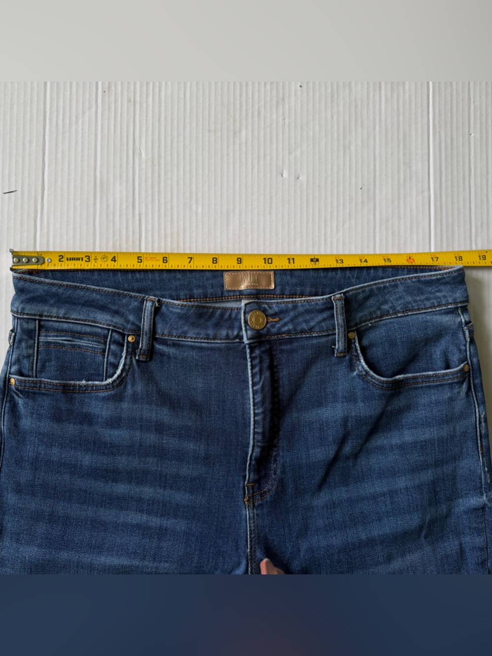 KUT‎ From The Kloth Stella Fab Ab Flare Jean High Rise Distressed Raw Hem Sz 14 - Picture 6 of 10